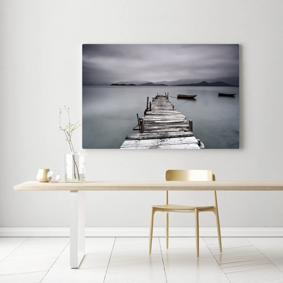 Leinwandbild ruhige seebrücke über stillem meer Leinwandbild ruhige seebrücke über stillem meer