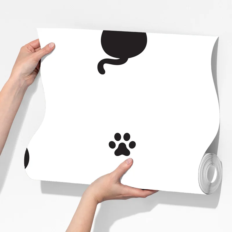 Fototapete muster mit schwarzen katzensilhouetten Fototapete muster mit schwarzen katzensilhouetten