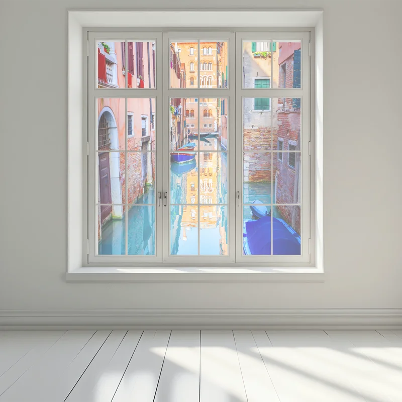 Fensteraufkleber Venedig kanal und spiegelungen