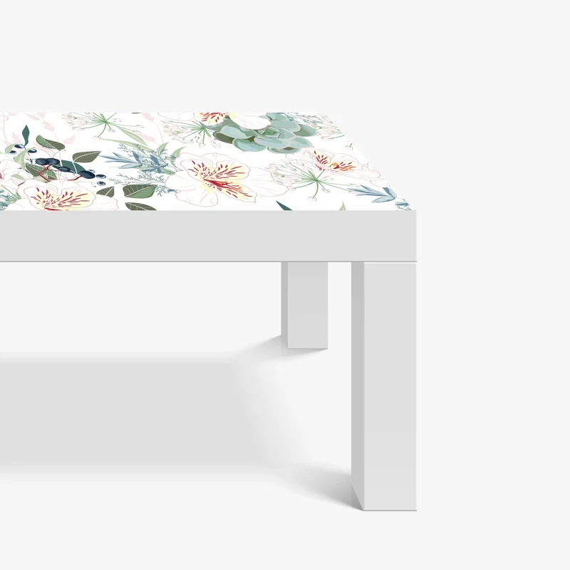 Tischaufkleber und Schreibtischaufkleber zartes pastell blumenmuster