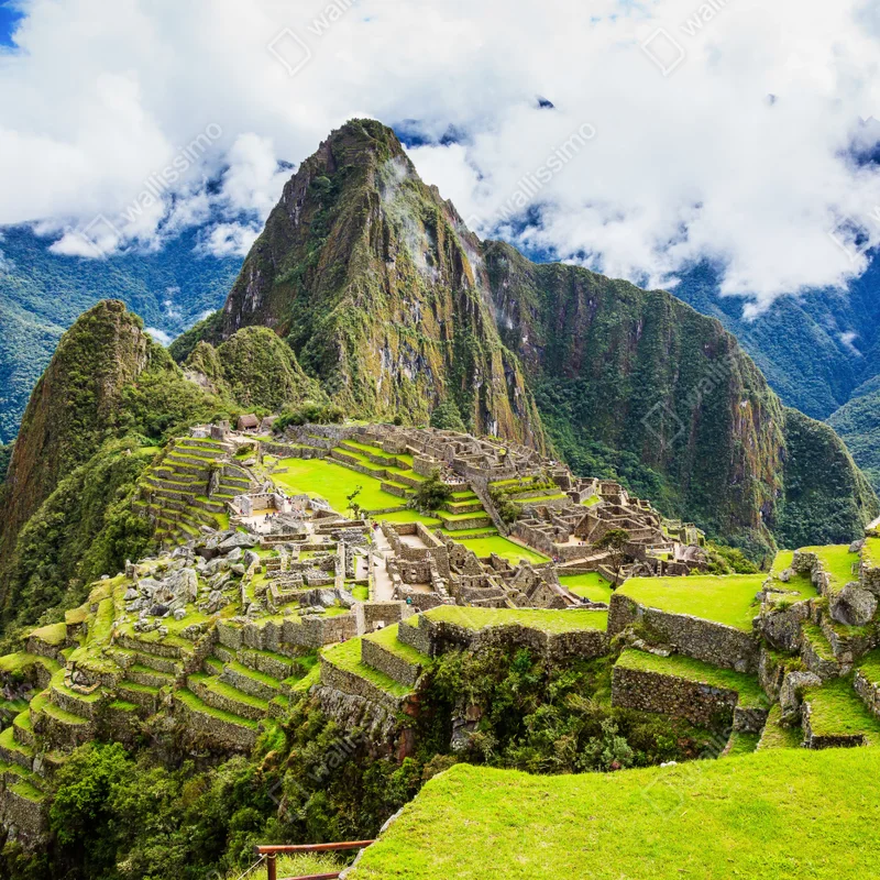 Repositionierbarer Aufkleber Machu Picchu antike bergterrassen Repositionierbarer Aufkleber Machu Picchu antike bergterrassen