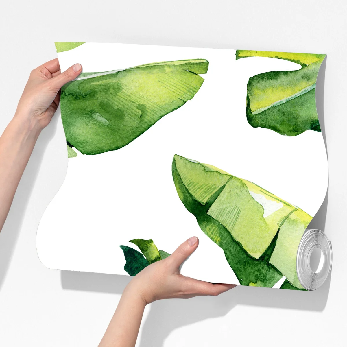 Fototapete tropisches aquarell palmblätter design Fototapete tropisches aquarell palmblätter design