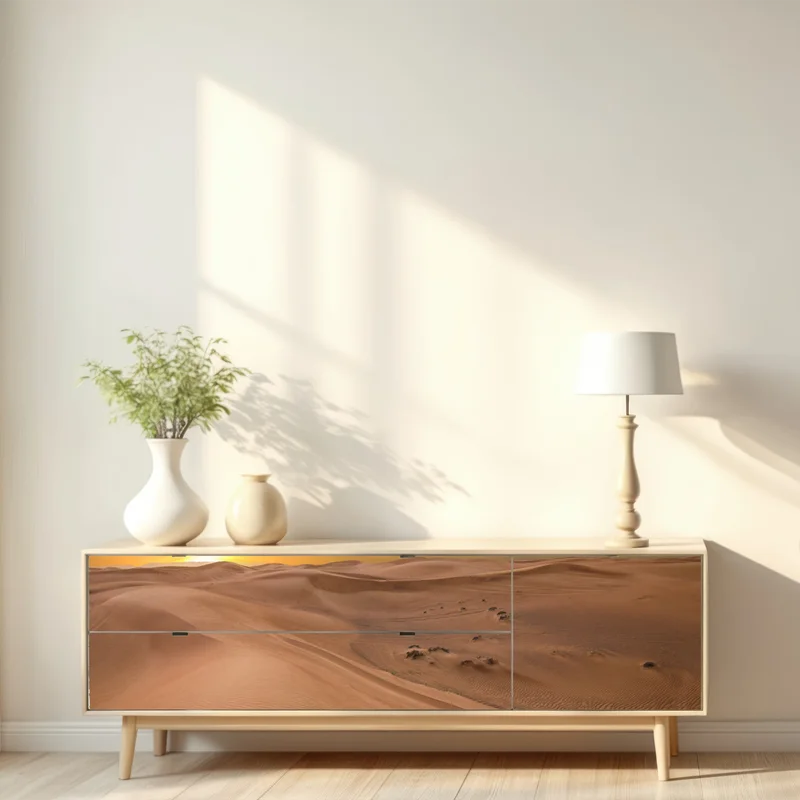 Repositionierbarer Aufkleber sonnenuntergang über der wüste VAE Repositionierbarer Aufkleber sonnenuntergang über der wüste VAE