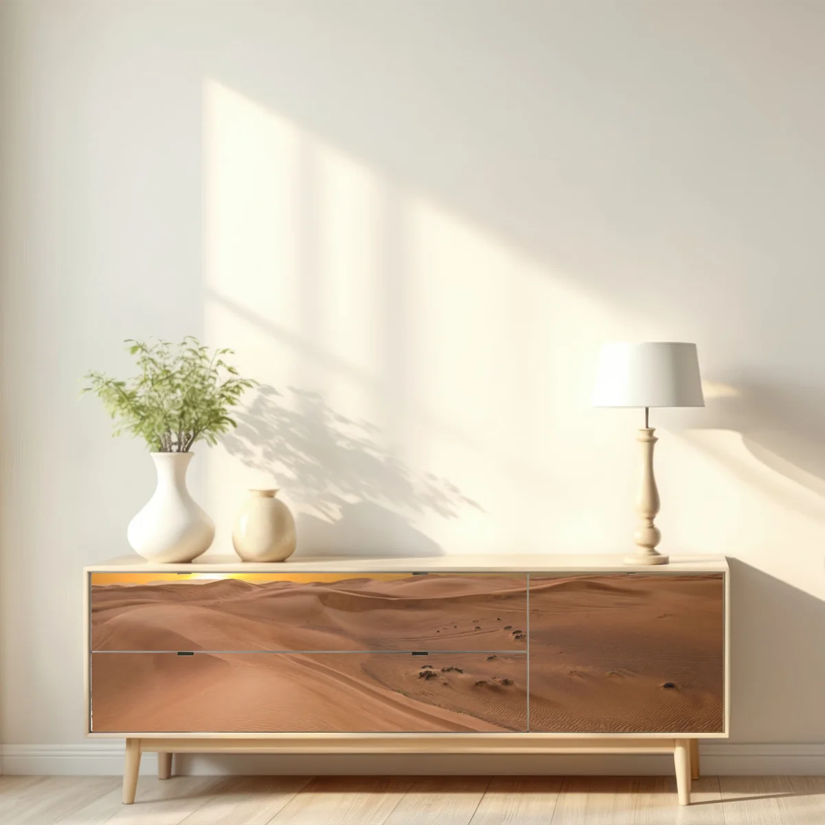 Repositionierbarer Aufkleber sonnenuntergang über der wüste VAE Repositionierbarer Aufkleber sonnenuntergang über der wüste VAE