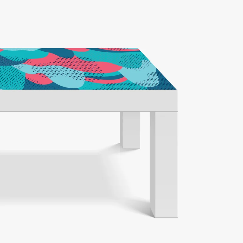 Tischaufkleber und Schreibtischaufkleber verspieltes türkisfarbenes abstraktes muster