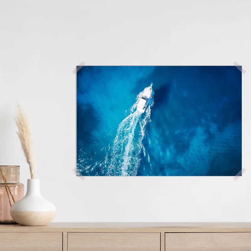 Poster jacht über dem kristallblauen ozean Poster jacht über dem kristallblauen ozean