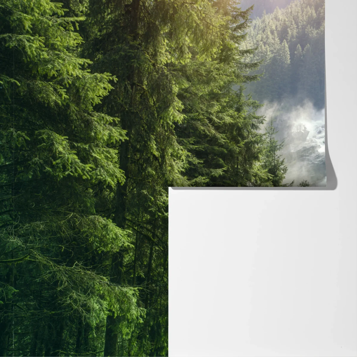 Fototapeta Krimml wodospad w bujnym alpejskim lesie Fototapeta Krimml wodospad w bujnym alpejskim lesie