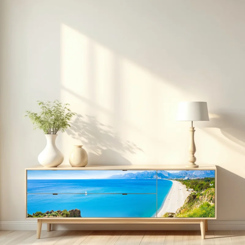 Repositionierbarer Aufkleber panoramastrand Konyaalti in Antalya