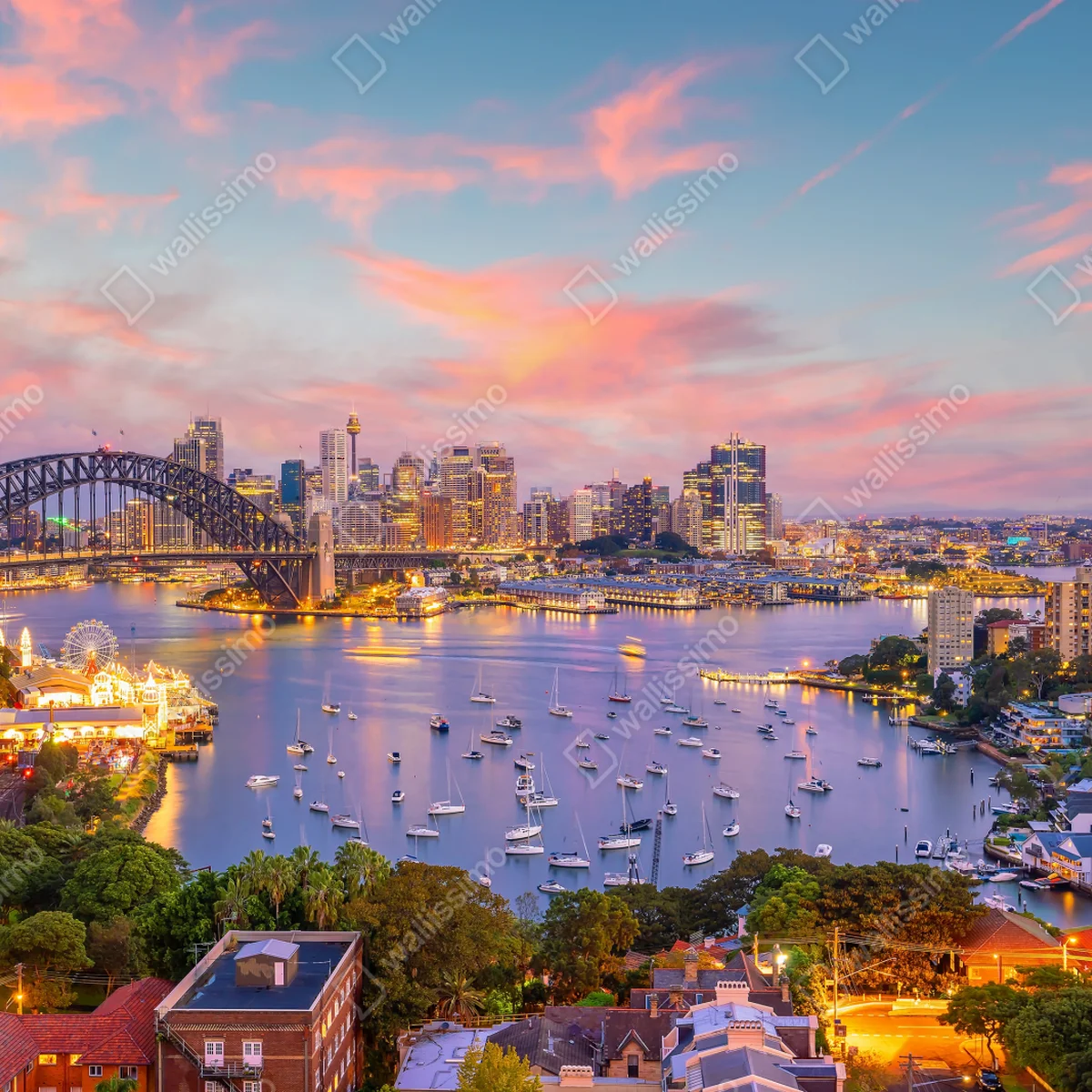 Tischaufkleber und Schreibtischaufkleber sonnenuntergang über Sydney Tischaufkleber und Schreibtischaufkleber sonnenuntergang über Sydney