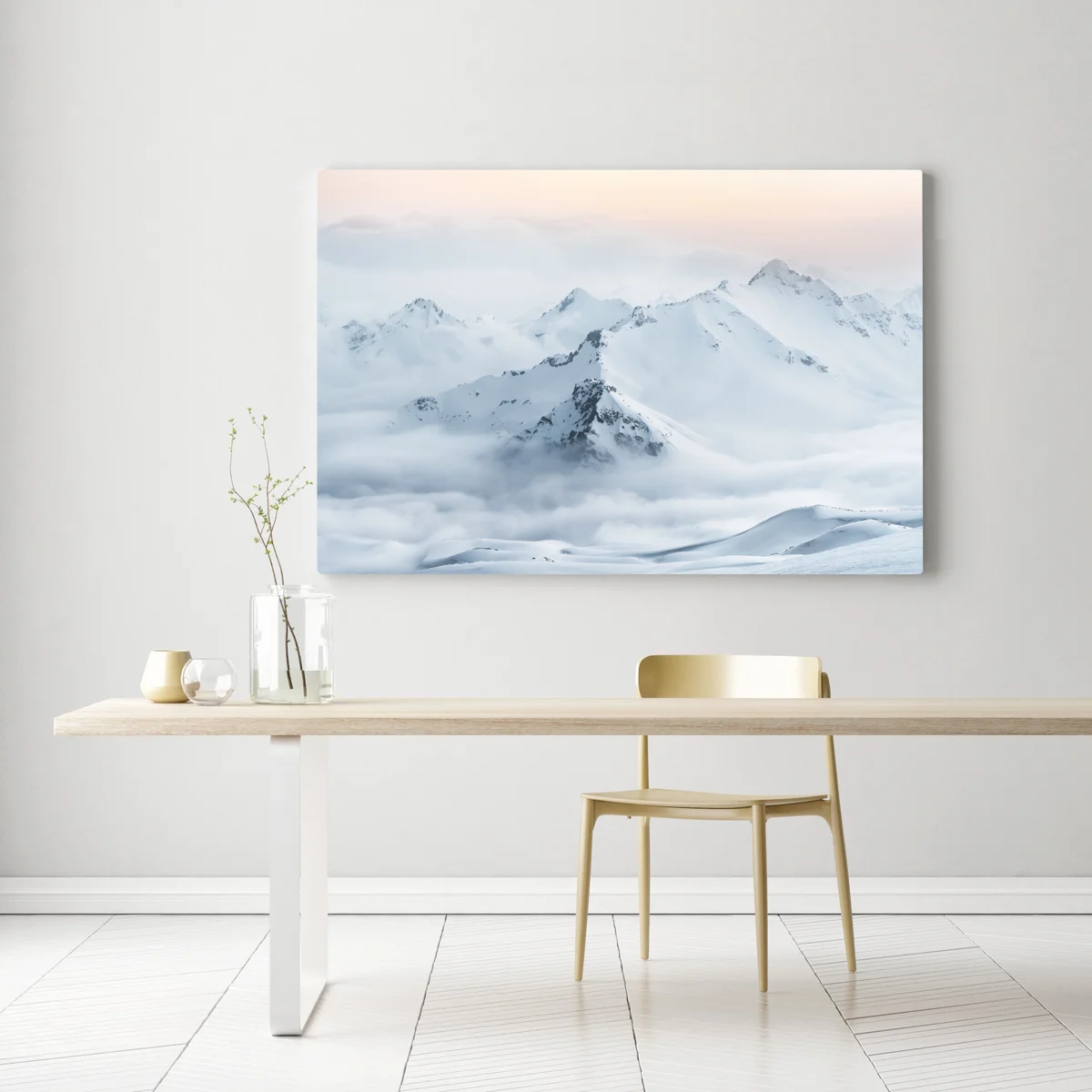 Leinwandbild verschneite gipfel des Kaukasus im dämmerlicht Leinwandbild verschneite gipfel des Kaukasus im dämmerlicht