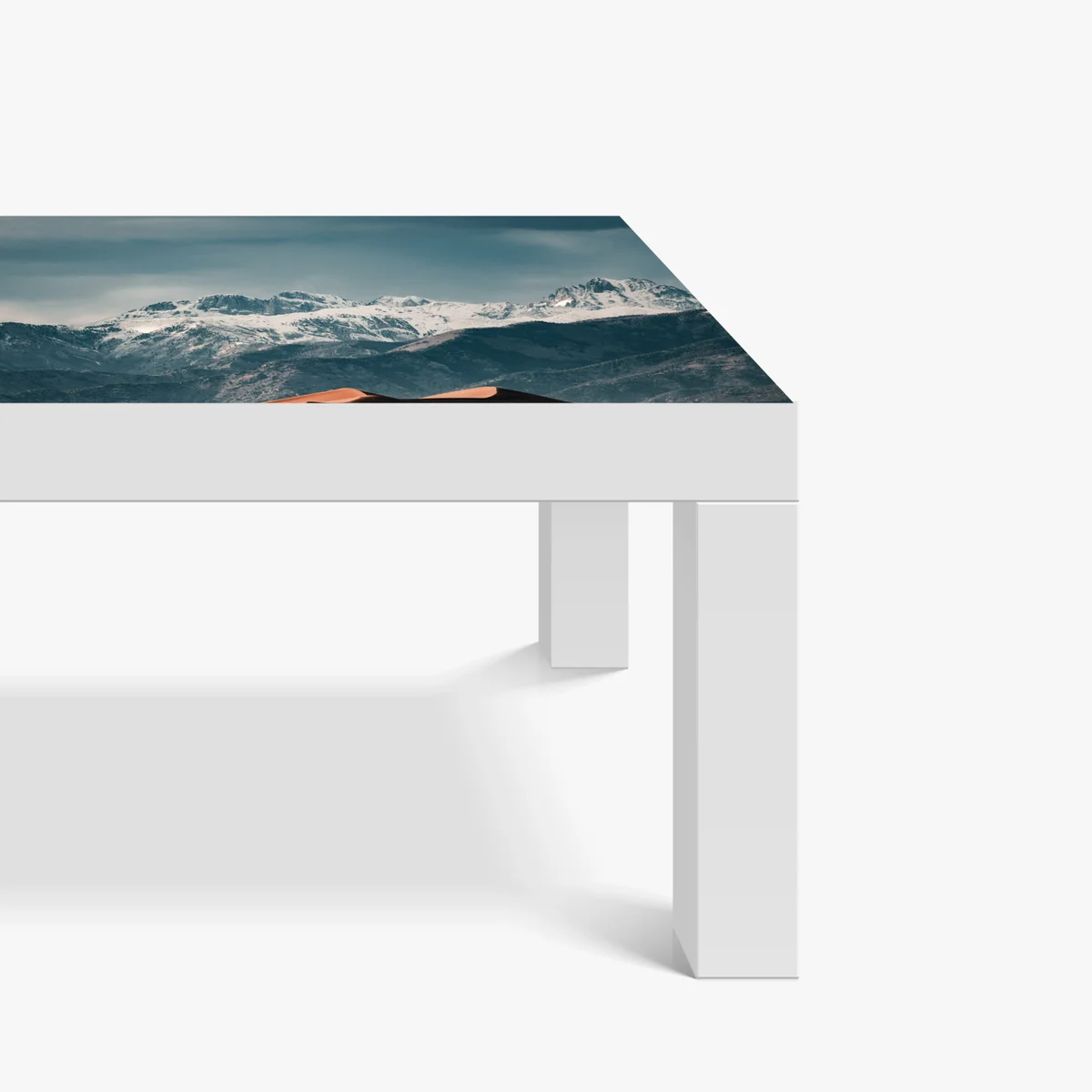 Tischaufkleber und Schreibtischaufkleber wüstendünen vor schneebedeckten gipfeln Tischaufkleber und Schreibtischaufkleber wüstendünen vor schneebedeckten gipfeln