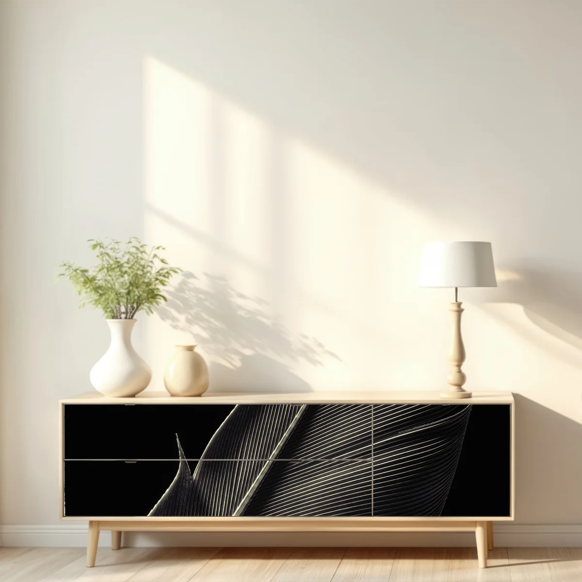 Repositionierbarer Aufkleber zarte feder in makroaufnahme Repositionierbarer Aufkleber zarte feder in makroaufnahme