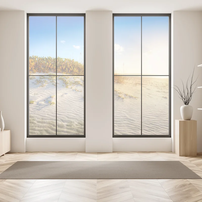 Fensteraufkleber sonnenuntergang über sanddünen von Grace Bay