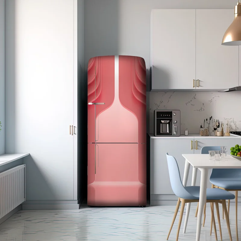 Kühlschrankaufkleber zeitgenössisches korallenrosa architekturmotiv