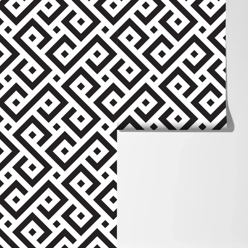 Fototapete zeitloses schwarz-weiß geometrisches muster Fototapete zeitloses schwarz-weiß geometrisches muster