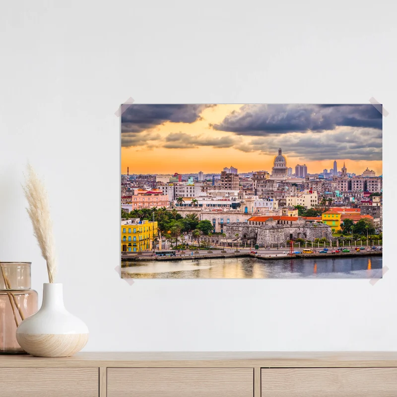 Poster Havanna skyline bei sonnenuntergang Poster Havanna skyline bei sonnenuntergang