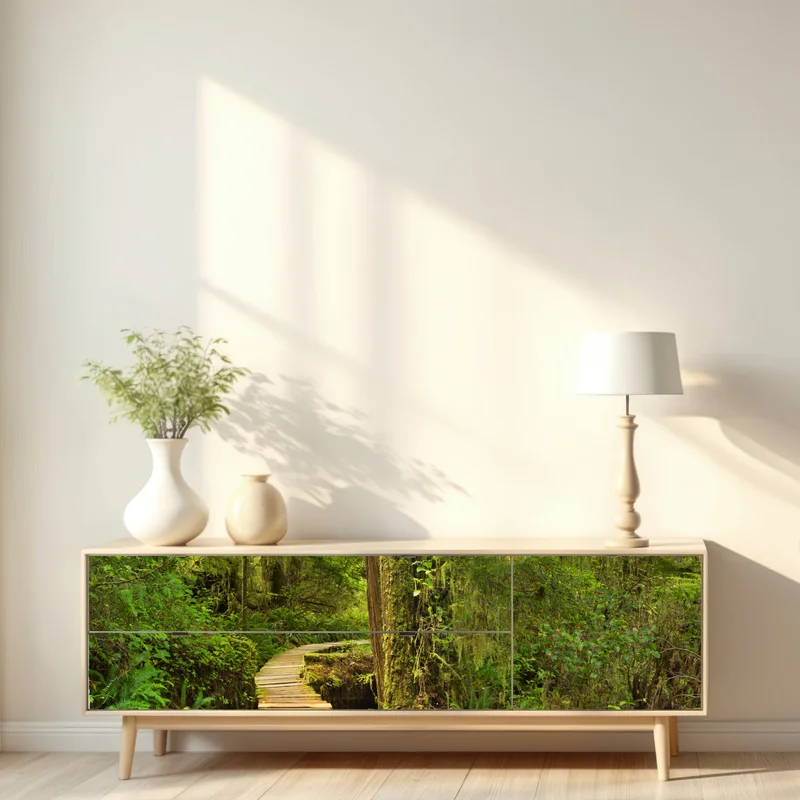 Repositionierbarer Aufkleber steg im Pacific Rim regenwald Repositionierbarer Aufkleber steg im Pacific Rim regenwald