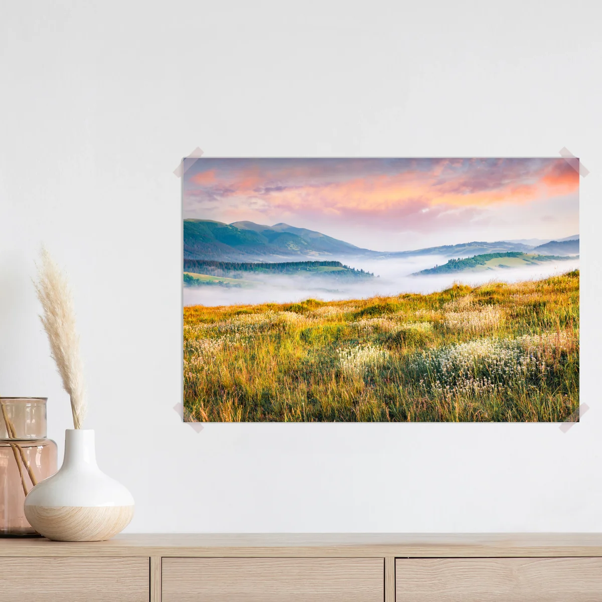 Poster nebliger morgen in den Karpaten Poster nebliger morgen in den Karpaten