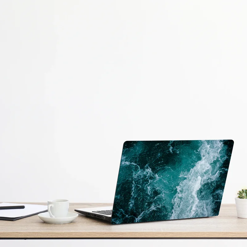 Naklejka na laptopa turkusowe fale morskie Naklejka na laptopa turkusowe fale morskie