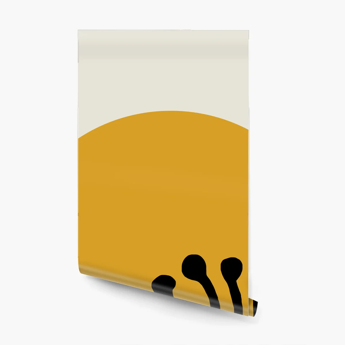 Fototapete minimalistische botanische silhouette mit sonne Fototapete minimalistische botanische silhouette mit sonne