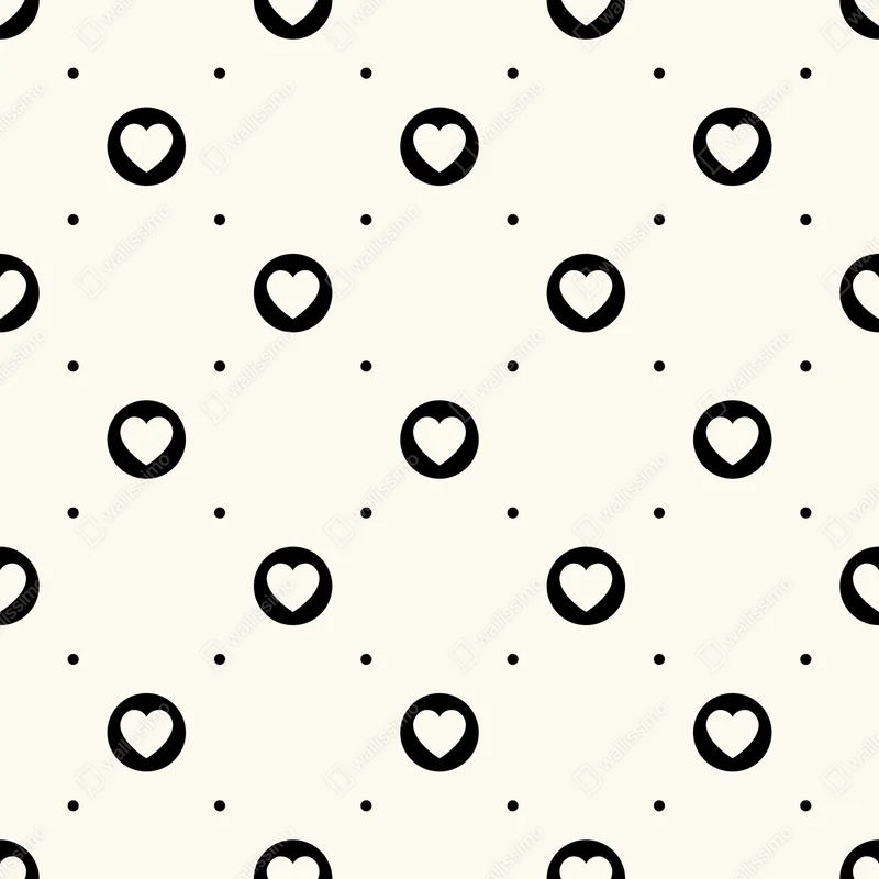 Schrankaufkleber minimalistisches muster mit schwarzen herzen Schrankaufkleber minimalistisches muster mit schwarzen herzen