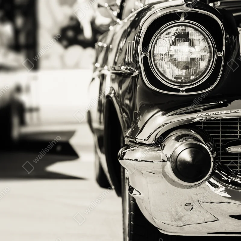 Fototapete vintage chrom klassisches auto nahaufnahme Fototapete vintage chrom klassisches auto nahaufnahme