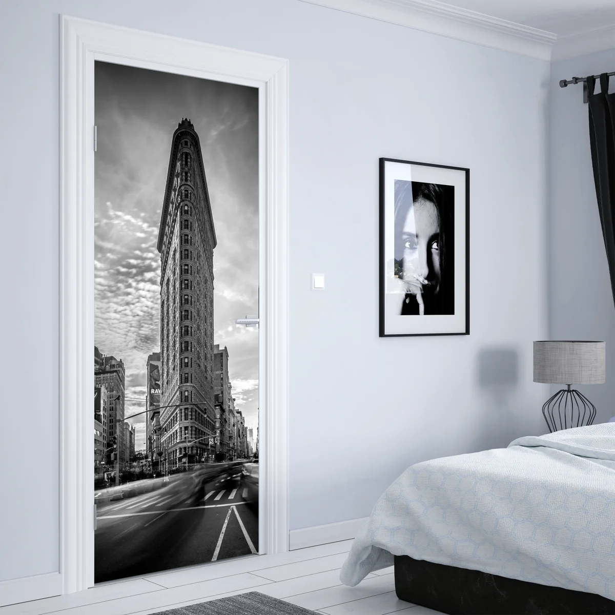 Türaufkleber Flatiron, New York — monochrome architektur Türaufkleber Flatiron, New York — monochrome architektur