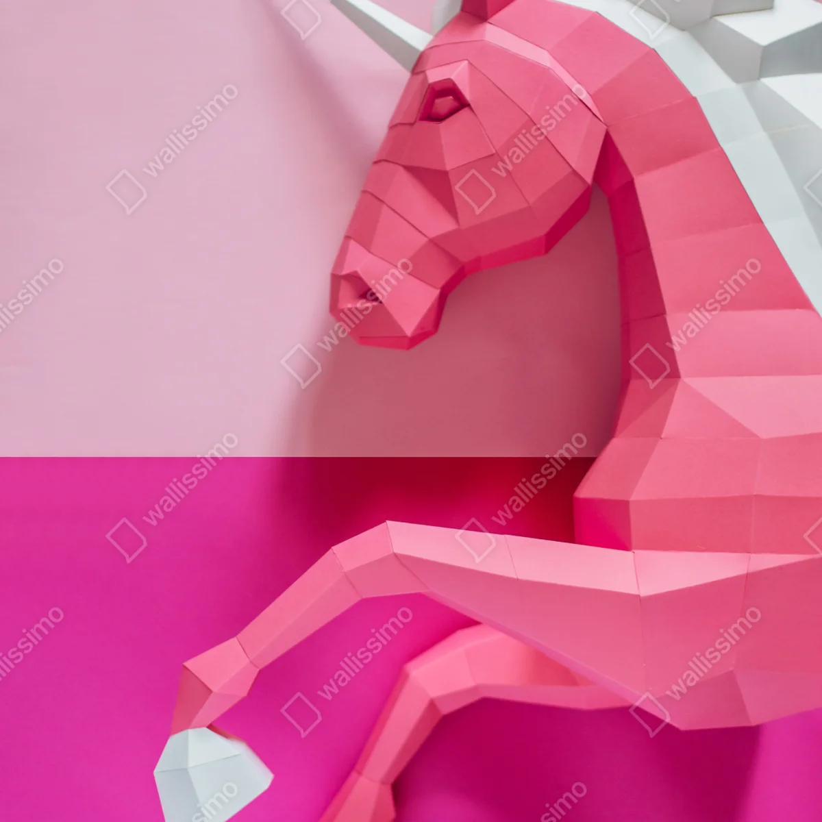 Poster rosa geometrisches einhorn Poster rosa geometrisches einhorn
