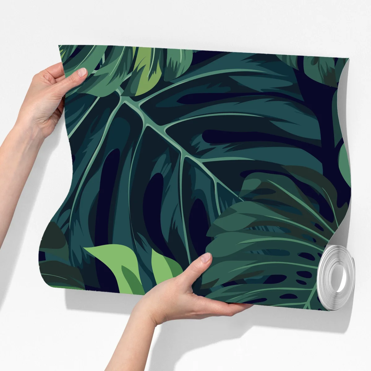 Fototapeta wzór z tropikalnymi liśćmi monstera Fototapeta wzór z tropikalnymi liśćmi monstera