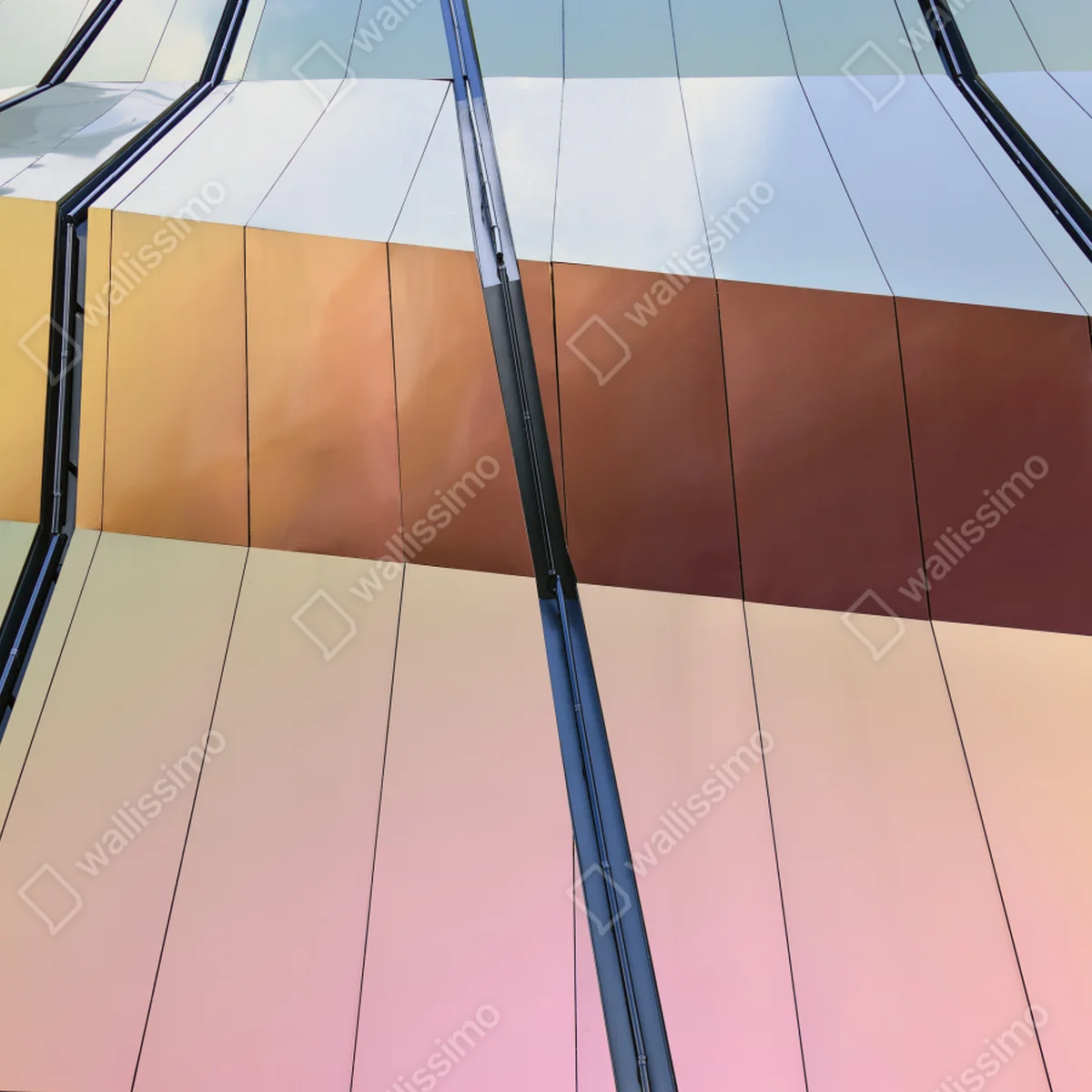 Leinwandbild irisierende moderne fassade aus paneelen Leinwandbild irisierende moderne fassade aus paneelen