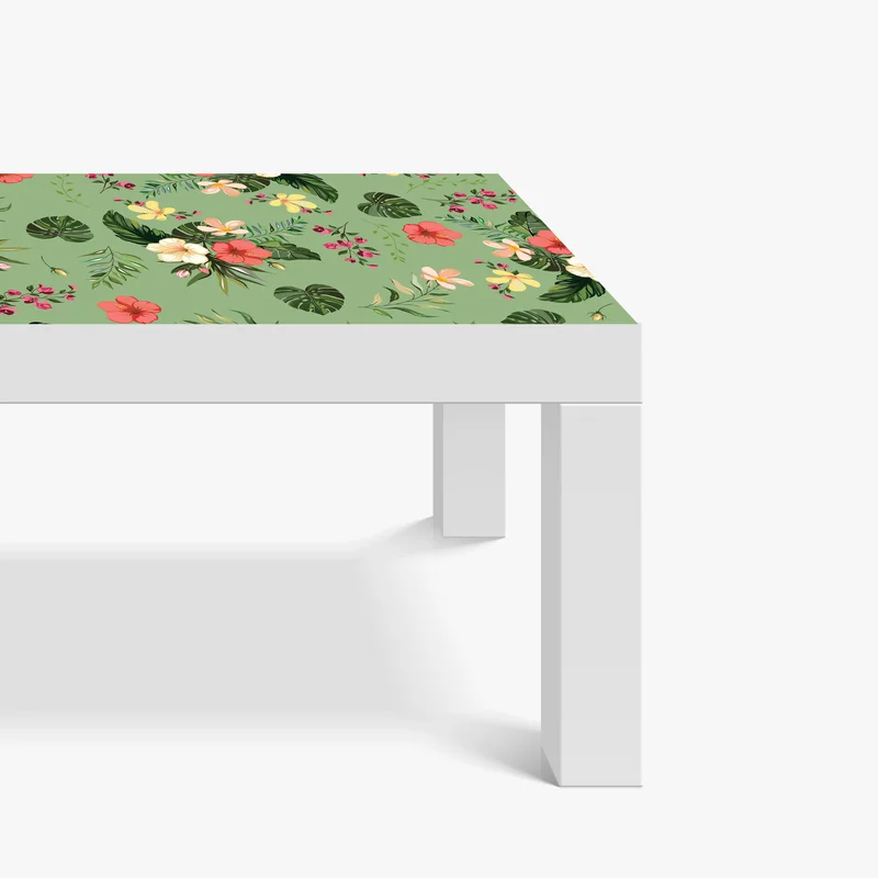 Tischaufkleber und Schreibtischaufkleber grünes tropisches hibiskusmuster Tischaufkleber und Schreibtischaufkleber grünes tropisches hibiskusmuster