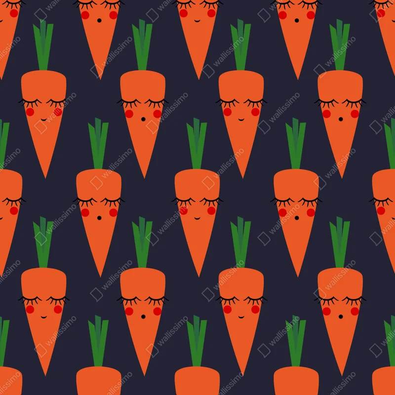 Repositionierbarer Aufkleber niedliches karottenmuster für kinder Repositionierbarer Aufkleber niedliches karottenmuster für kinder