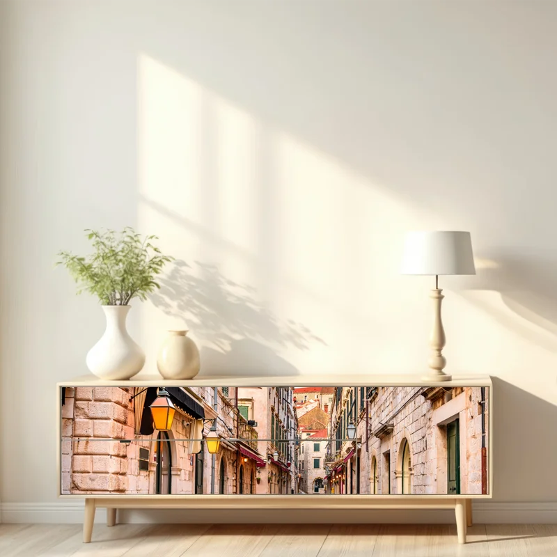 Repositionierbarer Aufkleber Dubrovnik altstadtgasse Repositionierbarer Aufkleber Dubrovnik altstadtgasse