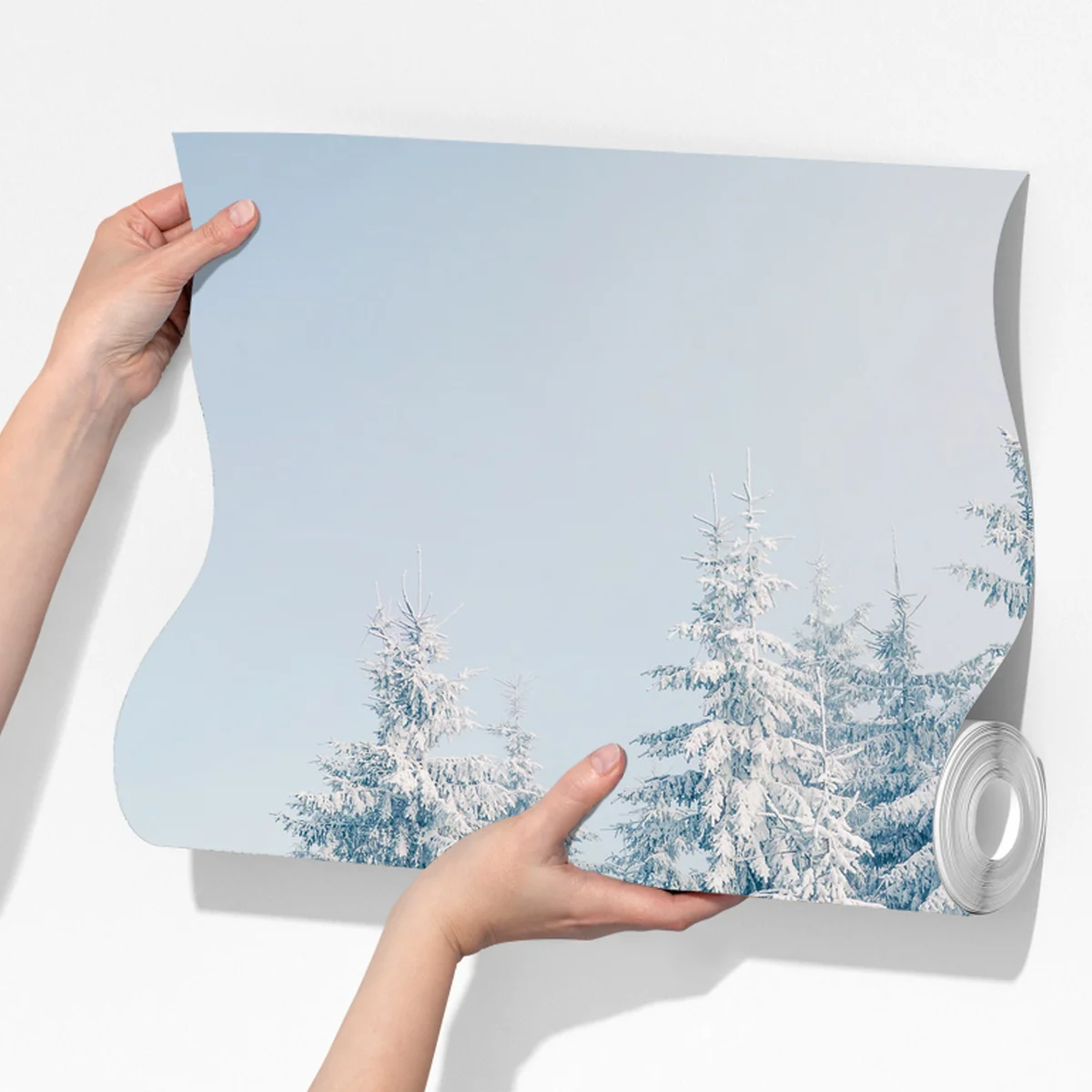 Fototapete winterliche waldpanorama mit schneebedeckten fichten Fototapete winterliche waldpanorama mit schneebedeckten fichten