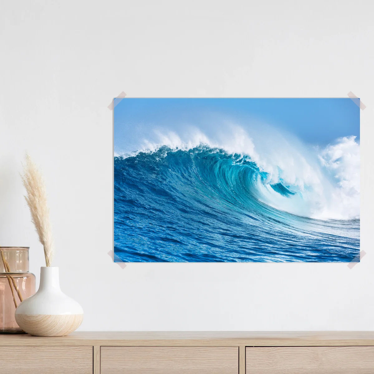 Poster majestätische türkisfarbene ozeanwelle Poster majestätische türkisfarbene ozeanwelle