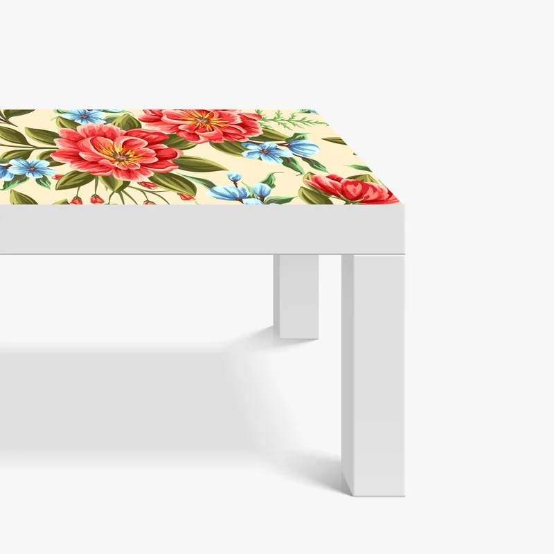 Tischaufkleber und Schreibtischaufkleber lebhaftes aquarell blumenmuster Tischaufkleber und Schreibtischaufkleber lebhaftes aquarell blumenmuster