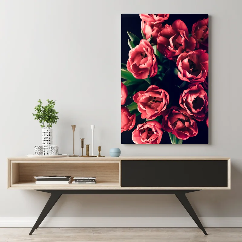 Leinwandbild stimmungsvolles rosa tulpenbukett Leinwandbild stimmungsvolles rosa tulpenbukett