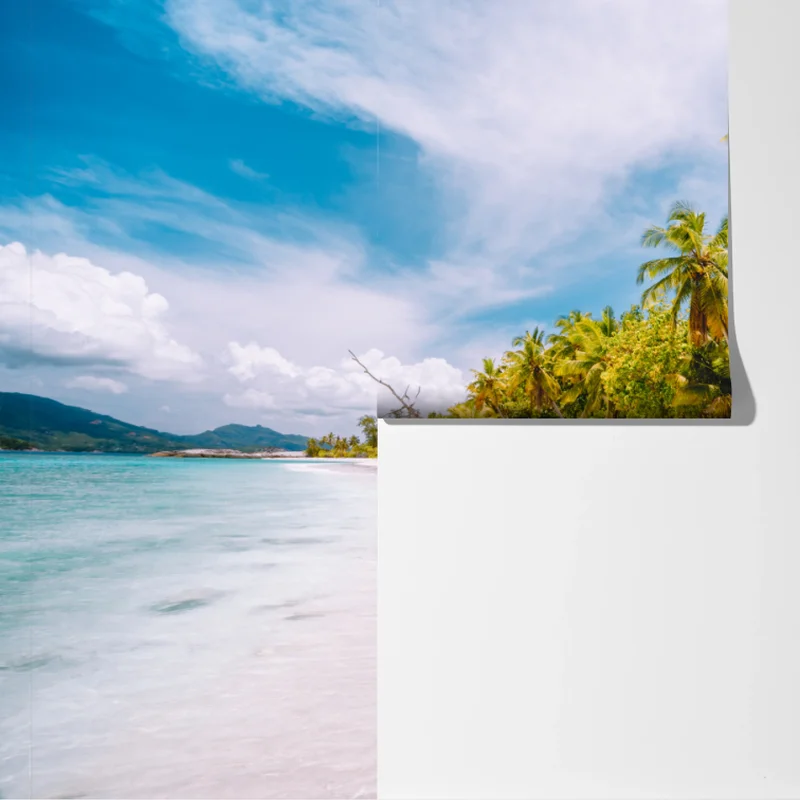 Fototapeta tropikalna plaża z palmami Fototapeta tropikalna plaża z palmami