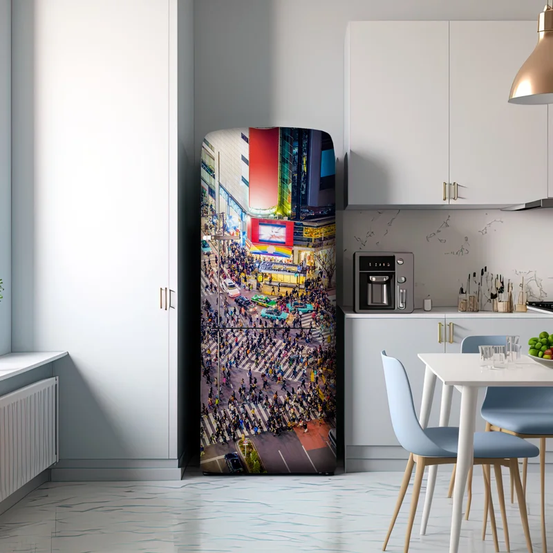 Kühlschrankaufkleber Shibuya nächtliche kreuzung