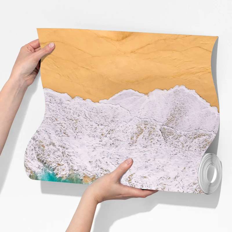 Fototapete türkisblaue wellen am strand Kelingking, Nusa Penida Fototapete türkisblaue wellen am strand Kelingking, Nusa Penida