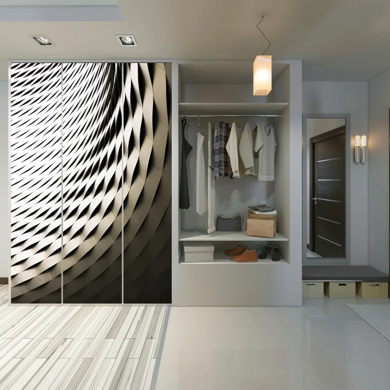 Schrankaufkleber modernes geometrisches architekturmuster