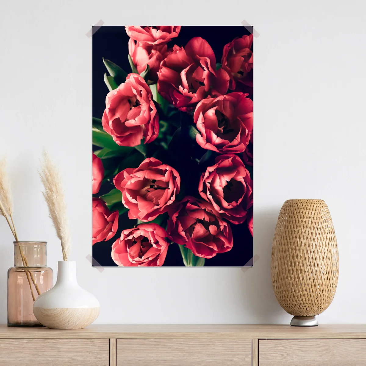 Poster stimmungsvolles rosa tulpenbukett Poster stimmungsvolles rosa tulpenbukett