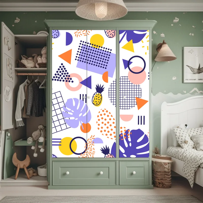 Schrankaufkleber verspieltes tropisches geometrisches muster Schrankaufkleber verspieltes tropisches geometrisches muster