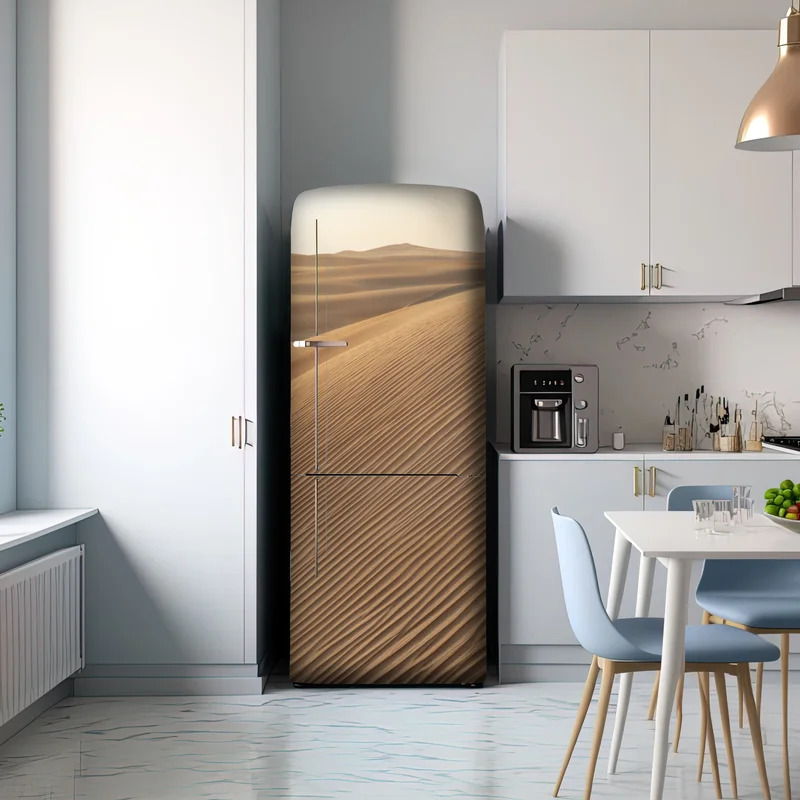 Kühlschrankaufkleber goldene sanddünen minimalistisches landschaftsbild