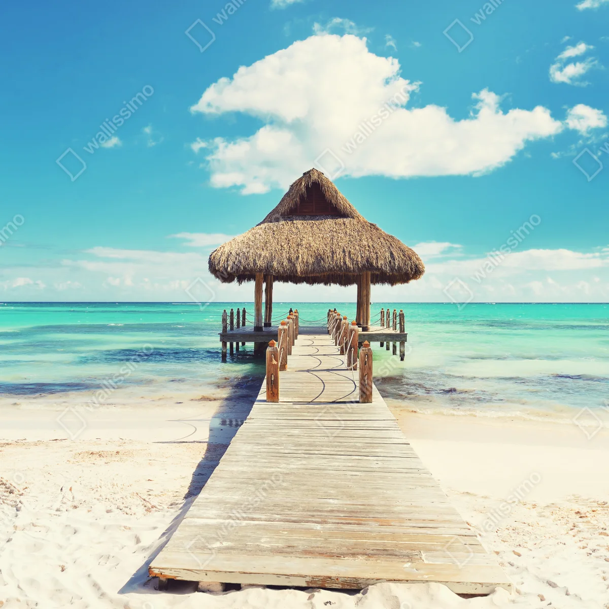 Fototapete tropischer steg in Punta Cana Fototapete tropischer steg in Punta Cana