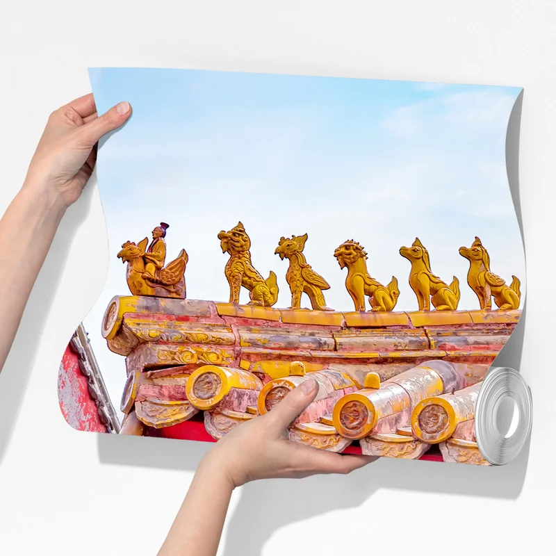 Fototapete verziertes dach des Lama Temple, Beijing Fototapete verziertes dach des Lama Temple, Beijing