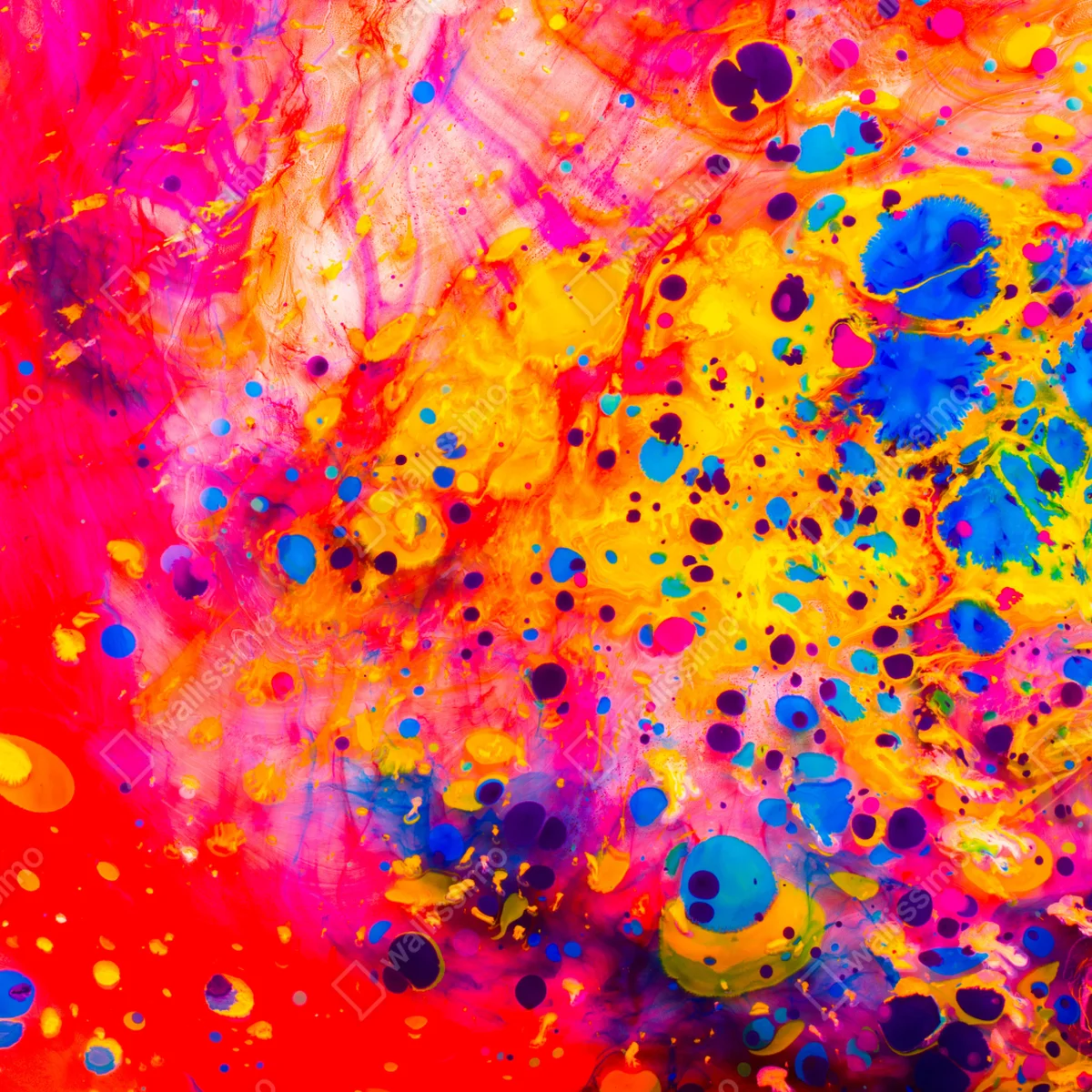 Kühlschrankaufkleber ebru marmorierung abstrakt in lebendigen farben Kühlschrankaufkleber ebru marmorierung abstrakt in lebendigen farben