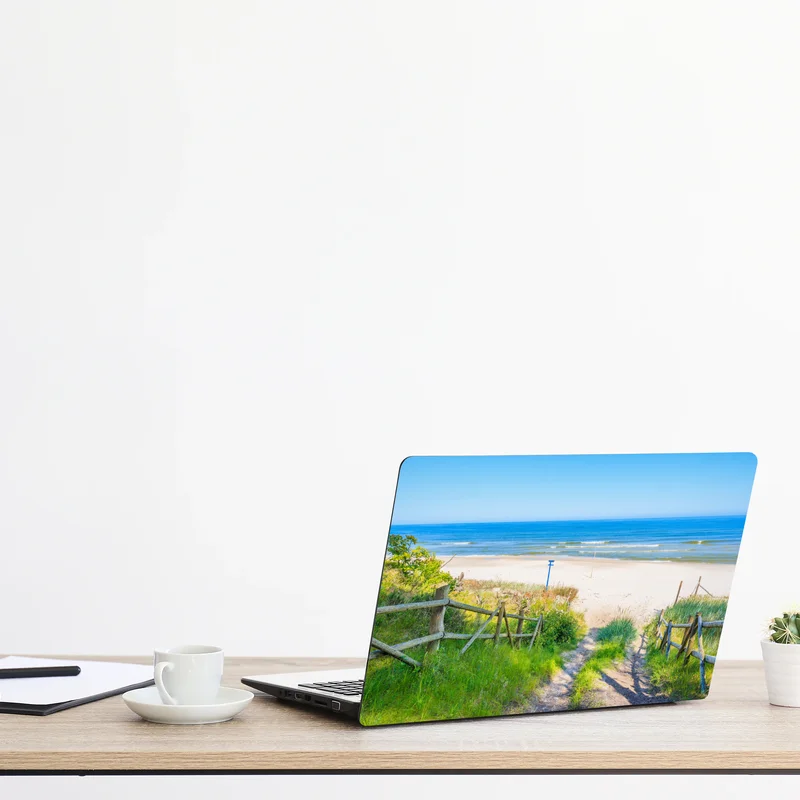 Laptop-Aufkleber weg zum strand der Ostsee