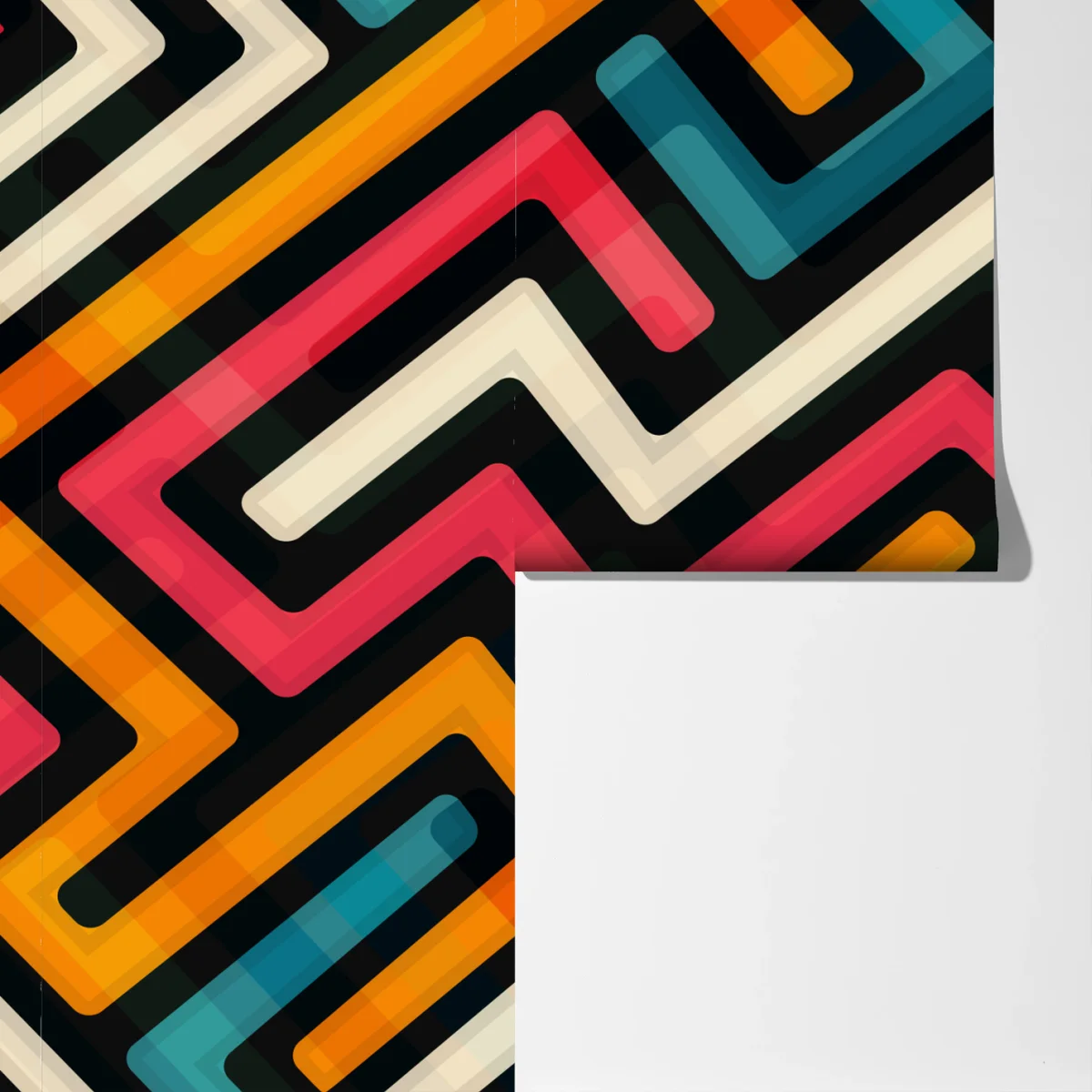 Fototapeta kolorowy geometryczny wzór labiryntu Fototapeta kolorowy geometryczny wzór labiryntu