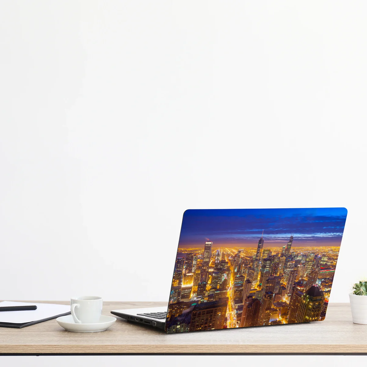 Laptop-Aufkleber Chicago nächtliche skyline panorama Laptop-Aufkleber Chicago nächtliche skyline panorama